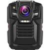 VCHICS Mini fotocamera per il corpo, V8N Mini videocamera 64G 1080P Videoregistratore BodyCam montato su corpo IR Night Vision DVR for Guardia di sicurezza Polizia Camara per le forze dell'ordine, consegna