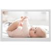 Plyisty Frame di Immagini Digitali da 15,6 Pollici Full IPS Full IPS Frame di Foto con Altoparlante a Telecomando Facile da Installare per Casa o in Ufficio, Avorio Bianco (Spina europea)