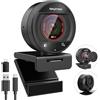Galyimage Webcam 4K con microfono per PC portatile 1080P@60fps Web Cam con copertura privacy per streaming con PDAF Zoom digitale 8X per fotocamera desktop per Mac Windows Web Cam USB per squadre/Twitch/Zoom