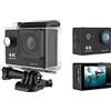 DIGNIFE Action Camera, Camera Azione 4K WiFi da 2,0 pollici Mini 1 2MP. Outdoor go Impermeabile Pro 170D Casco Bicycle Photo Video Recording 4K Sport Cam DV(Noir)