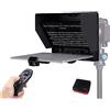 HPHPH Teleprompter, Teleprompter Tablet Fotocamera DSLR e amp; Custodia compatibile con l'APP di ripresa for smartphone inclusa, Insegnamento online in diretta streaming