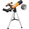 Generic , Apertura 50mm Lunghezza focale 360mm Rifrattore astronomico per bambini Principianti, Viaggio con treppiede e cercatore