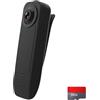 Elnwnnkc Telecamera sportiva indossabile A18 Risoluzione 1080P Vista notturna per viaggi e sicurezza Telecamera di sicurezza leggera Clip portatile su Action Camera Outdoor