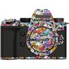 JERXTTON Pellicola protettiva in vinile antigraffio per fotocamera Panasonic Lumix G9II G9 Mark II (graffiti bianchi)