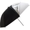 DynaSun UR05 Ombrello a Doppia Superficie Professionale da Studio, 109 cm XXL, Nero/ Bianco/Argento