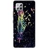 MUTOUREN Cover per Samsung Galaxy A42 5G Custodia in Silicone TPU Trasparenti Ultra Sottile Antigraffio Antiurto Protettivo Case con Pellicola Proteggi Schermo, Cielo Stellato e Piuma