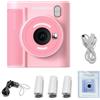 Vroomoto Fotocamera a Stampa Istantanea per Bambini Stampante Termica Senza Inchiostro per Fotocamera Digitale Ad Alta Trasparenza con Carta da Stampa e Scheda da 32 GB Ragazze e (Rosa)