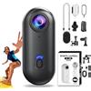 ZXDZSW Fotocamera POV 4K Pro, fotocamera impermeabile POV HD Capture 2.0, grandangolo da 170°, fotocamere indossabili for azioni corporee con audio, visione notturna(Black*4K,128G)