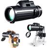 SweAtz Monoculare per adulti Bird Watching, Telescopio monoculare per telefono cellulare con, Monocolo grandangolare 40x60 ad alta potenza per Bird Watching,