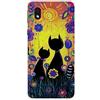 MUTOUREN Cover per Samsung Galaxy A01 Core Custodia in Silicone TPU Trasparenti Ultra Sottile Antigraffio Antiurto Protettivo Case con Pellicola Proteggi Schermo, Pittura e Gatto