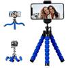 YOUNEEDFUL Mini treppiede portatile con gambe flessibili, adatto per telefoni cellulari e fotocamere compatte, treppiede leggero per scrivania, creazione di contenuti per vlogging all'aperto (blu)