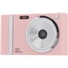 Vikye Fotocamera Digitale HD, Fotocamera Digitale per Bambini 1080P 48MP Zoom Digitale 16X, Fotocamera Digitale Vintage Previene le Vibrazioni, Scatto Continuo con Rilevamento del (PINK)