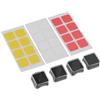 Fockety Keycap a Doppio Livello 4pcs, Tastie di Sostituzione della Tastiera Meccanica ABS Premium con Copertura Trasparente e Adesivi Fai -da -te, per Interruttori Tastiera Meccanica di (BLACK)