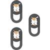QUEENYARD 3pcs Webcam Covers Slide Cartoon Gattino Della Macchina Fotografica Coperture per Laptop PC Cellulare Web Camera Privacy Protector Sticker