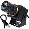 IFWATER Fotocamera ad alta velocità con otturatore globale 90 fps con obiettivo varifocale manuale da 2,8-12 mm, zoom manuale 4x, primo piano, 1200p, Goft Swing, USB per laptop, Raspberry Pi, Mac OS