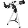Generic Telescopio Telescopio Rifrattore Astronomico Portatile Professionale con Apertura da 40 Mm per Bambini Facile da Usare per Adulti, Treppiede in Plastica Incluso, 7 Anni e Oltre