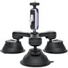 ZHCYAOZ Per PGYTECH Supporto a ventosa per auto a tre bracci, regolabile a 360 gradi, per action cam, GoPro, Insta360, morsetto per telefono