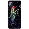MUTOUREN Cover per Samsung Galaxy A21S Custodia in Silicone TPU Trasparenti Ultra Sottile Antigraffio Antiurto Protettivo Case con Pellicola Proteggi Schermo, Cielo Stellato e Piuma