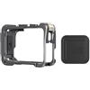 ZHCYAOZ Per Quick per Gabbia per conigli in metallo per Insta360 Ace Pro2/AcePro/Ace Kit fotocamera con copriobiettivo per telaio di protezione in lega alluminio(Dark Gray)