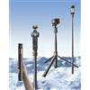 MARTVSEN Treppiede estensibile tascabile per 3 fotocamere, supporto per selfie da 160 cm, apertura automatica a contatto con terra, treppiede per action camera con regolazione a 8 livelli per GoPro