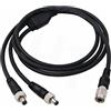 HangTon Cavo di alimentazione Hirose 4 pin maschio a 2 x blocco DC Barrel per fotocamera Sony Zaxcom QRX100 Lectrosonic SRc Ricevitore Atomos Ninja V Monitor 1m