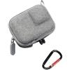 Generico Compatibile con DJI Osmo Action 3/4/5 Pro - Mini borsa protettiva for il trasporto a sgancio rapido e semiaperta(Grey Half Zip)