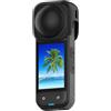 Lycuiw Tappo coprilente in silicone per insta360 X5,Copertura protettore della lente accessorio antigraffio A prova di caduta della lente per insta360 X5 (Nero)