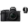Nikon Z50 + Z Dx 16-50 Vr + Ftz Fotocamera Mirrorless, Cmos Dx da 20.9 Mp, Sistema Hybrid-Af, Mirino Elettronico (Evf), LCD 3.2 Touch, Video 4K, Nero