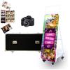 JIAQINMOTD Cabina fotografica a specchio magico da 152 cm con touch screen interattivo da 81 cm, mini PC integrato, luce quadrata RGB, custodia per eventi, noleggio feste di nozze (bianco, cabina