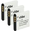 vhbw 3x batteria compatibile con Casio mju 760, 750, 1020, 1010, 740, 9010, 9000, 1030SW fotocamera (600mAh, 3,7V, Li-Ion)