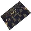 Gadpiparty Telo Sfondo Foto Happy 80th Birthday 180x120 Cm in Poliestere Nero | Pieghevole, Leggero e Resistente Agli Strappi, per Playground e Sessioni in Club Photo Shoots