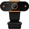 TIEOAXFT Webcam for computer USB 4K-480P HD, webcam automatica CMOS for PC con microfono for videochiamate, riunioni didattiche in rete(720P)