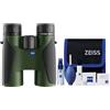 Zeiss Binocolo Terra ED 8x42 e kit di pulizia Combo (verde)
