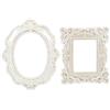 IDEANATEGRATE Cornice per Selfie Vintage 2 Pezzi Decorazione per Foto da Tavolo in Stile Retrò, Accessori per Sfondo Fotografico, per Eventi e Feste