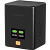 Plyisty Double Compact Load Charger Caricatore con L'organizzazione di una Scheda di Memoria per la Schermata OLED M3/ M5/ M6 per la Luce di Aggiornamento in Tempo Reale assolutamente/ 66 X 62 X 84 Mm
