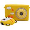 ASHATA Carta Fotocamera Digitale Carina per Bambini, Focus Automatico a Doppia Fotocamera HD 1080p Focus Automatico, Zoom Digitale 8x, Filtro Music Adesivo LED LED LED LED, per Ragazzi (YELLOW)