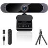 OXOAMP Webcam Webcam 4K HD Auto Focus Web Camera Telecomando Webcamera for PC Streaming/Videochiamata/Team for conferenze, Live Streaming