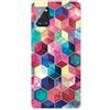 MUTOUREN Cover per Samsung Galaxy A71 4G Custodia in Silicone TPU Trasparenti Ultra Sottile Antigraffio Antiurto Protettivo Case con Pellicola Proteggi Schermo, Esagono Colorato