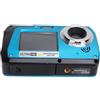 Dpofirs Fotocamera Subacquea Impermeabile 4K, Fotocamera Subacquea Compatta da 56MP Zoom 16X Fotocamera Subacquea Compatta 10FT Impermeabile con Doppio Schermo per Snorkeling Nuoto Vacanze