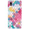 MUTOUREN Cover per Samsung Galaxy A01 Core Custodia in Silicone TPU Trasparenti Ultra Sottile Antigraffio Antiurto Protettivo Case con Pellicola Proteggi Schermo, Cubo Colorato