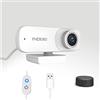 SHEHUALI Webcam, Autofocus 1080p Coperchio webcam HD Web fotocamera con microfono for computer portatile Pc Fotocamera for streaming riunioni video