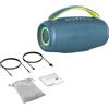 Denash Altoparlante Stereo Wireless con Bassi Potenti da 60 W con Luci RGB per Casa/festa/all'aperto, Suono Senza Perdite, Batteria da 8000 MAh, BT 5.3, Distanza di Trasmissione 10 M, (BLUE)