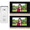 Tbest di Videocitofono Cablato Sensore CMOS HD Touch Control Campanello Telecamera Schermo da 7 Pollici Appartamento Aziendale Domestico (SILVER)