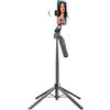 Camnoon Selfie Stick AI da 32 Cm-165 Cm con Panorama a 360°, Inseguimento Automatico del Soggetto, Treppiede Estensibile in 8 Parti, Telecomando con Portata di 10 M per Smartphone e