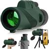 LeGDOr Telescopio monoculare 12 x 50 con prismi BAK4 e obiettivo FMC, mini telescopio portatile con adattatore per smartphone, monocolo impermeabile compatto HD per adulti, bird watching, viaggi, caccia