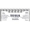 TESLA SILVER Batterie alcaline AAA (LR03, Micro matita, Shrink) 10 pezzi