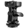 Generico Compatibile con fotocamere DSLR - Adattatore for attacco slitta a vite da 1/4 con asta ad angolo regolabile for flash, luce LED e monitor