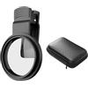 FIRSTXIU Smartphone Fotografia Filtro Telaio in Alluminio CPL Filtro Durata Migliora Effetto Riflessione Viaggi Facile Clip On Telefono