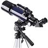 Generic Rifrattore, per bambini, adulti, principianti di astronomia, 70 mm, lunghezza focale 700 mm, ingrandimento 120X, blu
