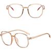 Sonew Occhiali con Blocco Luce Poligono Trasparenti Leggeri in Silicone fit for Accessorio Moda Unisex per PC Bruna